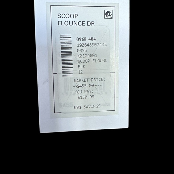 NWT Theory Black Crepe Scoop Flounce Dress Sleeveless Size 12 - Picture 10 of 16